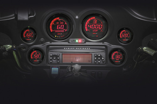 Koso Hd-02 Series Gauge Kit Black Bezel Oil Temp Ba050907