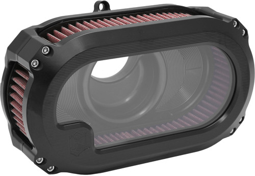 Kens Factory Nl Air Cleaner W/Glass `23Cvo `24 Rg   Flhx Blkw/Blk Nxt-05B