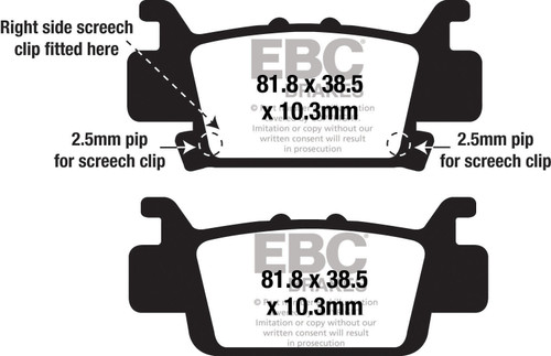 Ebc Fa704Sv Brake Pads Fa704Sv Severe Duty Sv Series