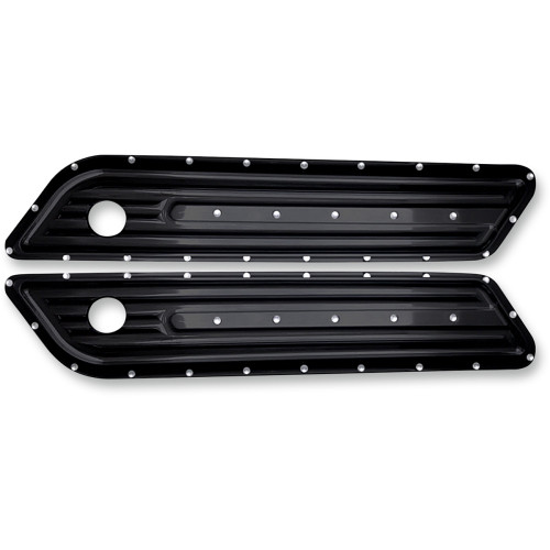 Covingtons Saddlebag Hinge Cover - Dimpled - Black C1010-B Covingtons Saddlebag Hinge Cover - Dimpled - Black C1010-B