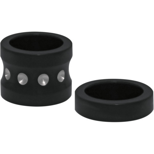 Covingtons Axle Spacers - Dimpled - Black - With Abs - Pair C0015-B