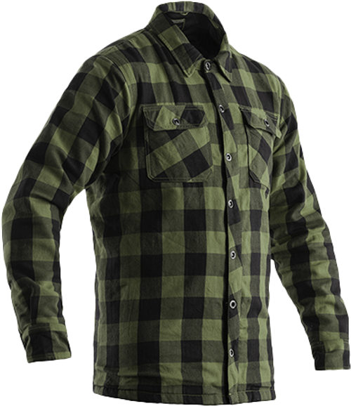 Rst Kevlar Lumberjack Ce Shirt Green Check Textile 3Xl 102115Grn-50