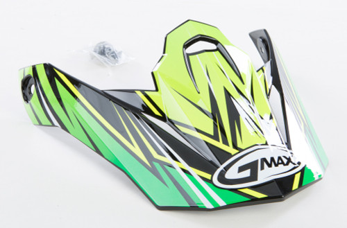 Gmax G086013 Visor W/Screws Raz Mx-86 Green/Hi-Vis Yellow