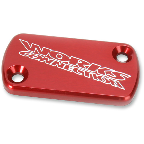 Works Connection Brake Cover - Billet - Red 21-015 Works Connection Brake Cover - Billet - Red 21-015