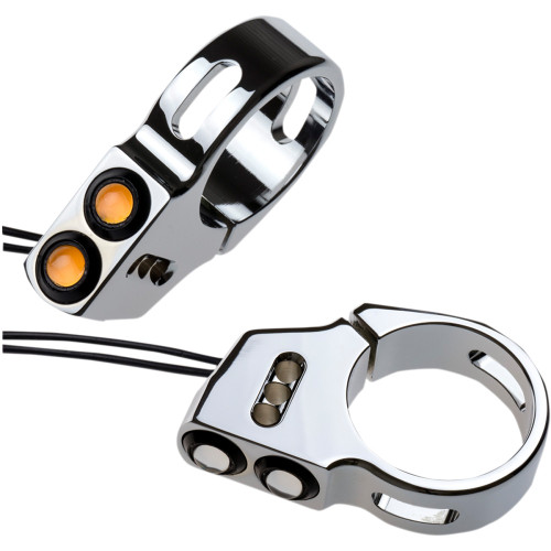 Joker Machine Rat Eye Led Turn Signals - 41 Mm - Chrome 05-200-2C Joker Machine Rat Eye Led Turn Signals - 41 Mm - Chrome 05-200-2C