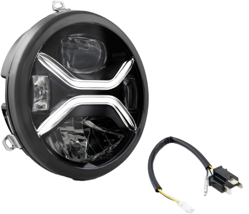 Koso 7" Zenith Led Headligh H4 Plug Ga030100