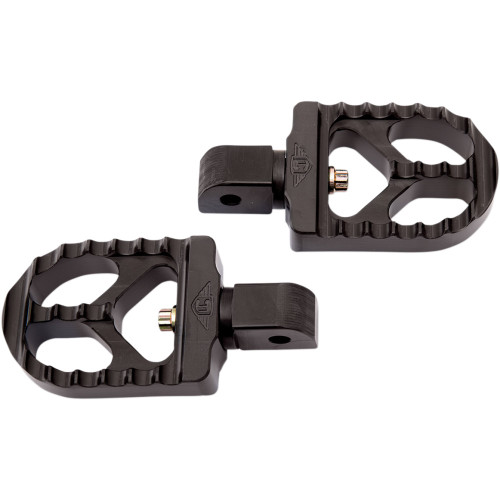 Joker Machine Serrated Footpegs - Black - Short 08-57-7B