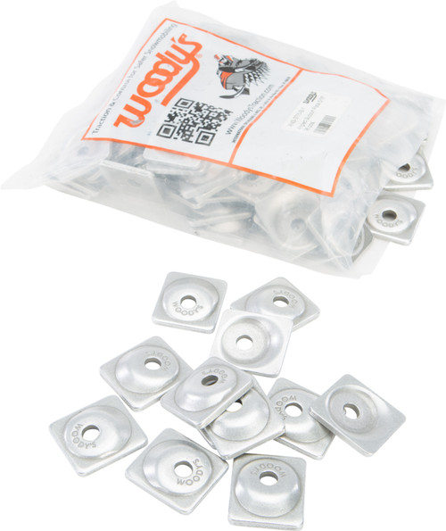 Woodys Ang-3775-B Angled Double Digger Support Plate Single Stud 5/16" 96/Pk