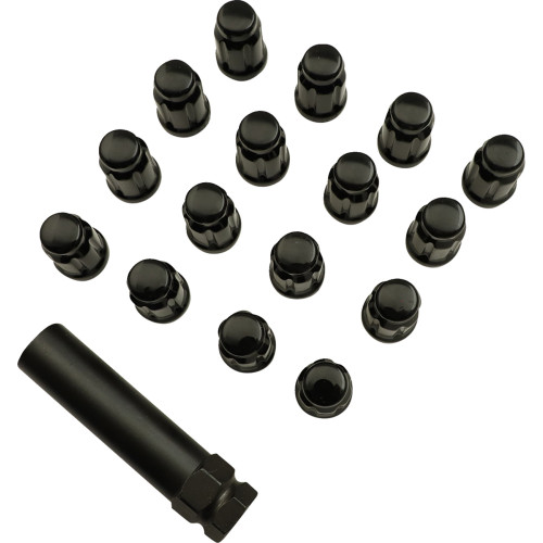 Moose Utility Lug Nut - Splined - 12 Mm X 1.50 - Black - 16 Pack Spmo3807Bl4