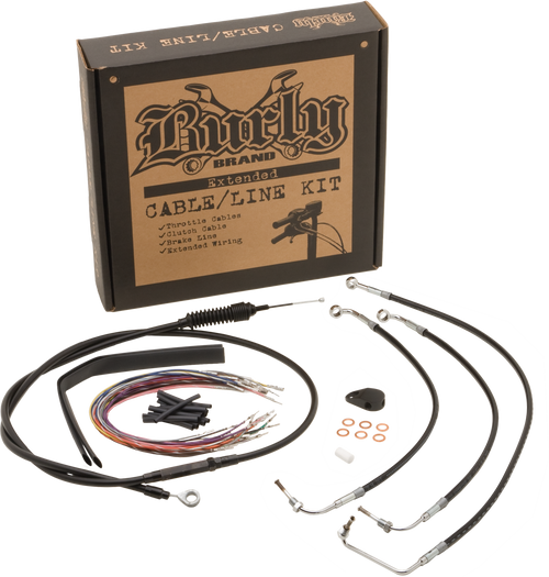 Burly Brand Burly Control Kit  14" T Bars Black Non-Abs B30-1137 Burly Brand Burly Control Kit  14" T Bars Black Non-Abs B30-1137
