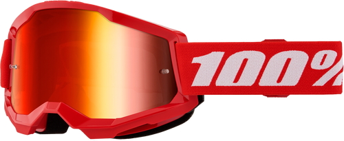 100% 50032-00012 Strata 2 Junior Goggle Red Mirror Red Lens