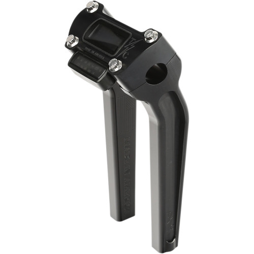 Thrashin Supply Co. Risers - Pull Back - 9-1/2" - Gauge Cutout - Black Tsc-9500-1