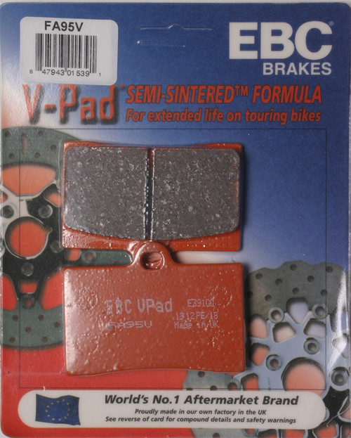 Ebc Brake Pads Fa95V Semi-Sintered V Series Fa95V