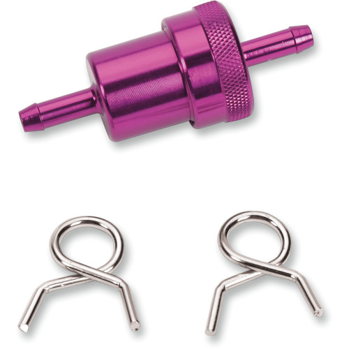 Anodized Aluminum Fuel Filter - Purple - 1/4" 14-34473