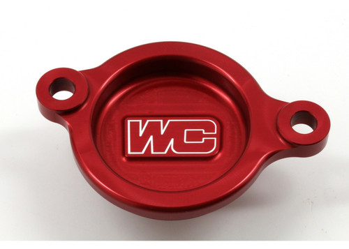 Works 27-006 Oil Filter Cover Red Hon