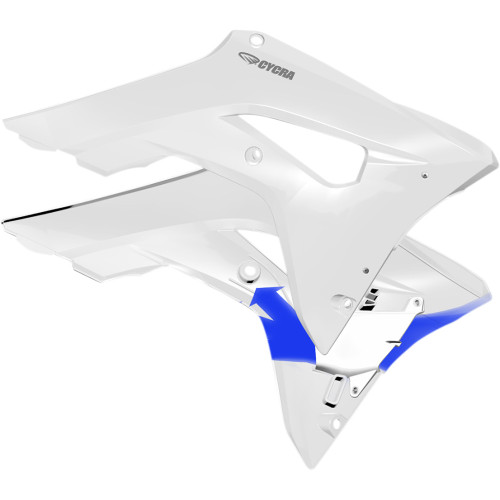 Cycra Powerflow Shrouds - White 1Cyc-1889-42 Cycra Powerflow Shrouds - White 1Cyc-1889-42