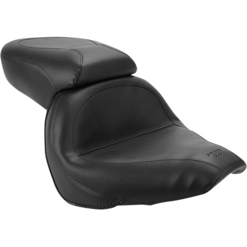 Mustang Seat - Vintage - Wide - Touring - Without Driver Backrest - One-Piece - Smooth - Black - Vlx600 75794 Mustang Seat - Vintage - Wide - Touring - Without Driver Backrest - One-Piece - Smooth - Black - Vlx600 75794