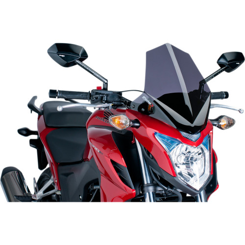 Puig Hi-Tech Parts New Generation Windscreen - 14-3/8" - Dark Smoke - Cb500F 6437F Puig Hi-Tech Parts New Generation Windscreen - 14-3/8" - Dark Smoke - Cb500F 6437F