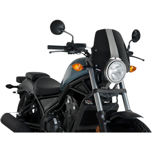 Puig Hi-Tech Parts New Generation Windscreen - Black - Rebel 3829N