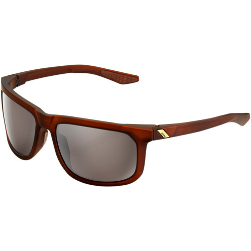 100% Hakan Sunglasses - Rootbeer - Silver Mirror 61036-139-75 100% Hakan Sunglasses - Rootbeer - Silver Mirror 61036-139-75