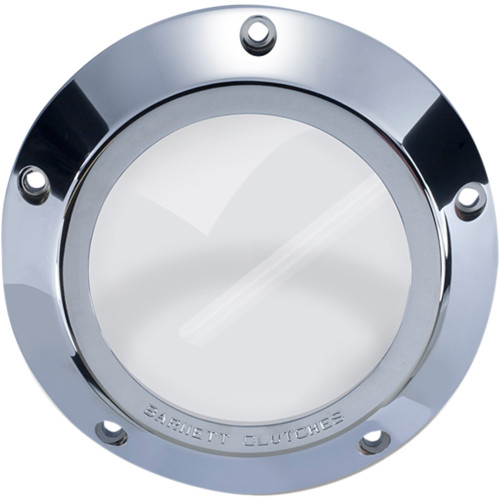 Barnett Derby Cover - Chrome/Clear - '99-'06 Big Twin 343-30-43006 Barnett Derby Cover - Chrome/Clear - '99-'06 Big Twin 343-30-43006