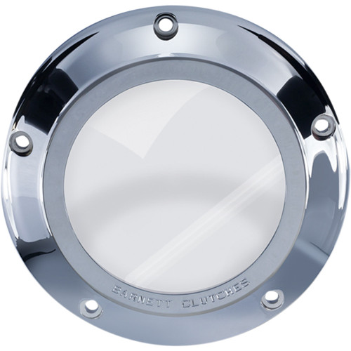 Barnett Derby Cover - Chrome/Clear - '07-'18 Big Twin 343-30-43013 Barnett Derby Cover - Chrome/Clear - '07-'18 Big Twin 343-30-43013