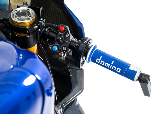 Domino Racing A450 Road Racing Grips Blue/White Pair A45041C4648B7-0