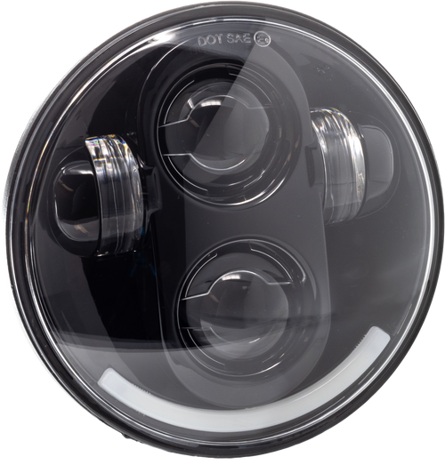 Letric Lighting Co Llc-Lh-5B 5.75" Led Headlight Black W/ Running Light