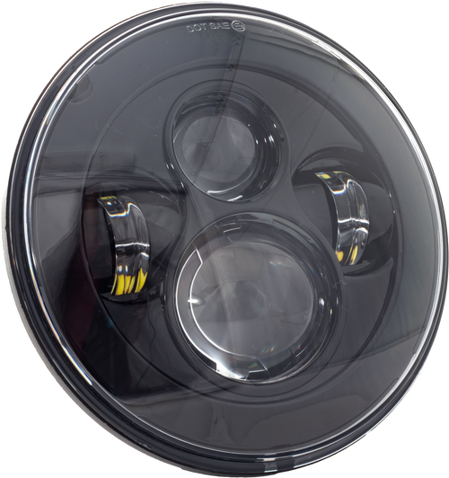 Letric Lighting Co Llc-Lh-7B 7" Headlight Black W/ Mnt Adapter