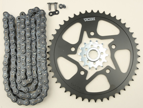 Vortex Ck6262 Sprocket/Chain Kit Stl/Stl 14/46T Sil Sx3 520-110L Blk
