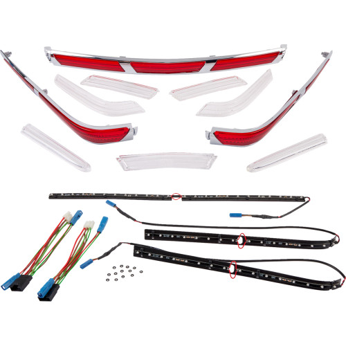 Show Chrome Trunk Led Molding Inserts - '01-'10 Gl1800 52-701A