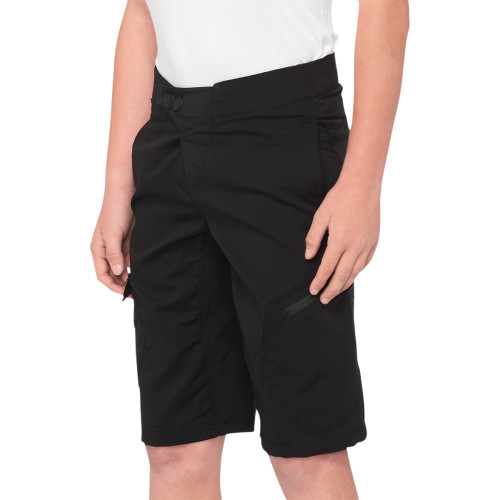 100% Youth Ridecamp Shorts - Black - Us 26 40033-00002