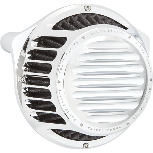 Rough Crafts Round Air Cleaner - Chrome Rc-600-012 Rough Crafts Round Air Cleaner - Chrome Rc-600-012