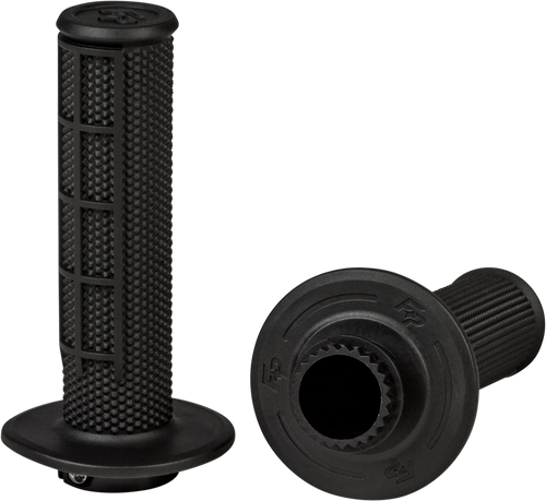 Fire Power Control Mx Lock-On Grips Black - Half Waffle 24-0201