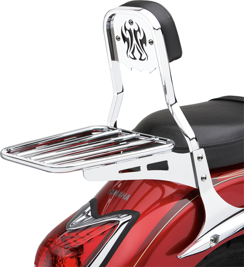 Cobra 1152008 Backrest Insert Tribal Chrome Fits Std