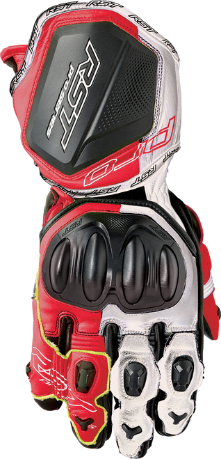 Rst Pro Series Gp D3O Gloves Black/Flo Red Leather Lg 103715F.Red-10