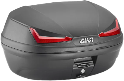 Givi Simply Iv Top Case 45L Black W/Red Lens E455Na