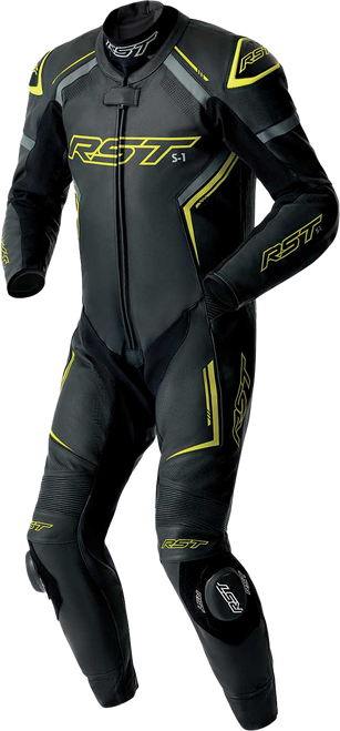 Rst S1 D3O Suit Blk/Gry/Flo Yel Leather Sm 103604F.Yel-40