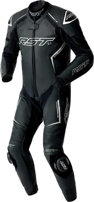 Rst S1 D3O Suit Blk/Whi Leather Md 103604Whi-42