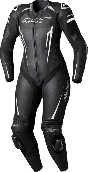 Rst Tractech Evo D3O Ladies Suit Black/White Leather 2Xl 103643Whi-18