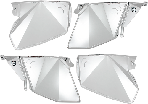 Pro Armor Traditional Half Doors Sparkle Silver Metallic Pol P144D000Ssm