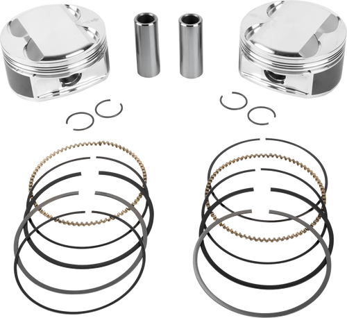 Je Pistons Piston Kit Hd M8 114 4.080 Bore 4.375 Stroke 12:1 398755
