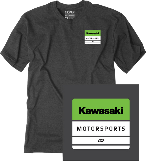 Factory Effex Tee Kawasaki Phase Heather Charcoal Xl 29-87106