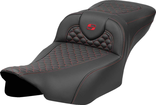 Saddlemen 823-07-20904 Seat Roadsofa Dragon Red Stitch Ext Rch