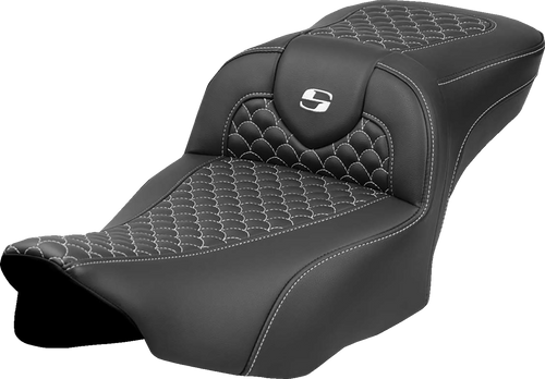 Saddlemen 823-07-20906 Seat Roadsofa Dragon White Stitch Ext Rch