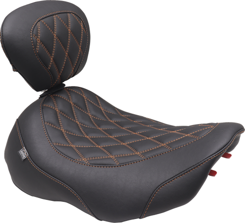 Mustang 89503Mo Seat Solo Wide Tripper W/ Dbr Mandarin Orange Thread