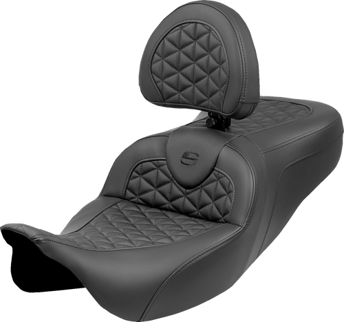 Saddlemen Seat Roadsofa Tri Gripper Ext Rch W/ Backrest 808-07B-211B0