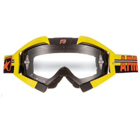 Ariete 13950-Tngo Mx Goggles Riding Crows Top Black, Yellow Outriggers