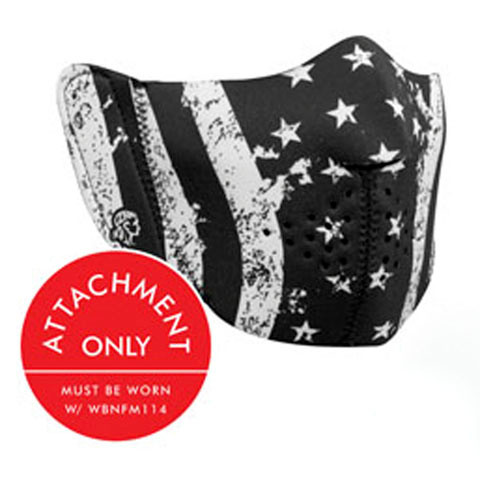 Bobster Wbnfm091H Modi-Face Detachable Mask, Black/White Vintage Flag