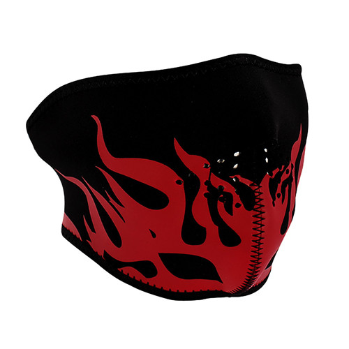 Bobster Wnfm229Rh Neoprene Half Face Mask, Red Flames